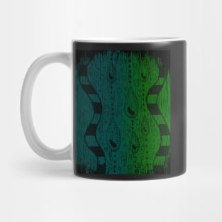 Green rain panel Mug